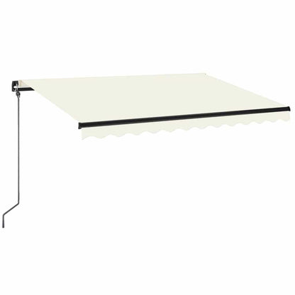 Tenda da sole manuale con LED solare 3,5 x 2,5 m Crema