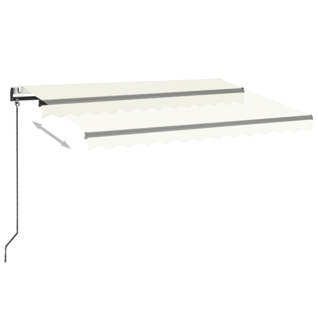 Tenda Automatica con Sensore Vento e LED 350x250 cm Crema | homemem39