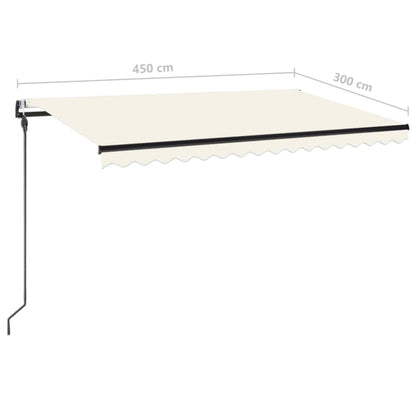 Tenda Automatica con Sensore Vento e LED 450x300 cm Crema | homemem39