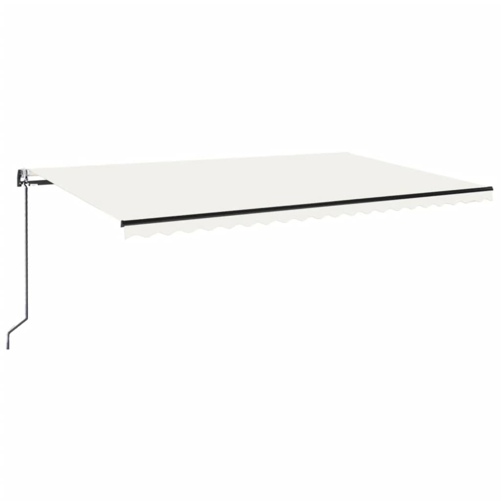 Tenda Automatica con Sensore Vento e LED 500x300 cm Crema | homemem39