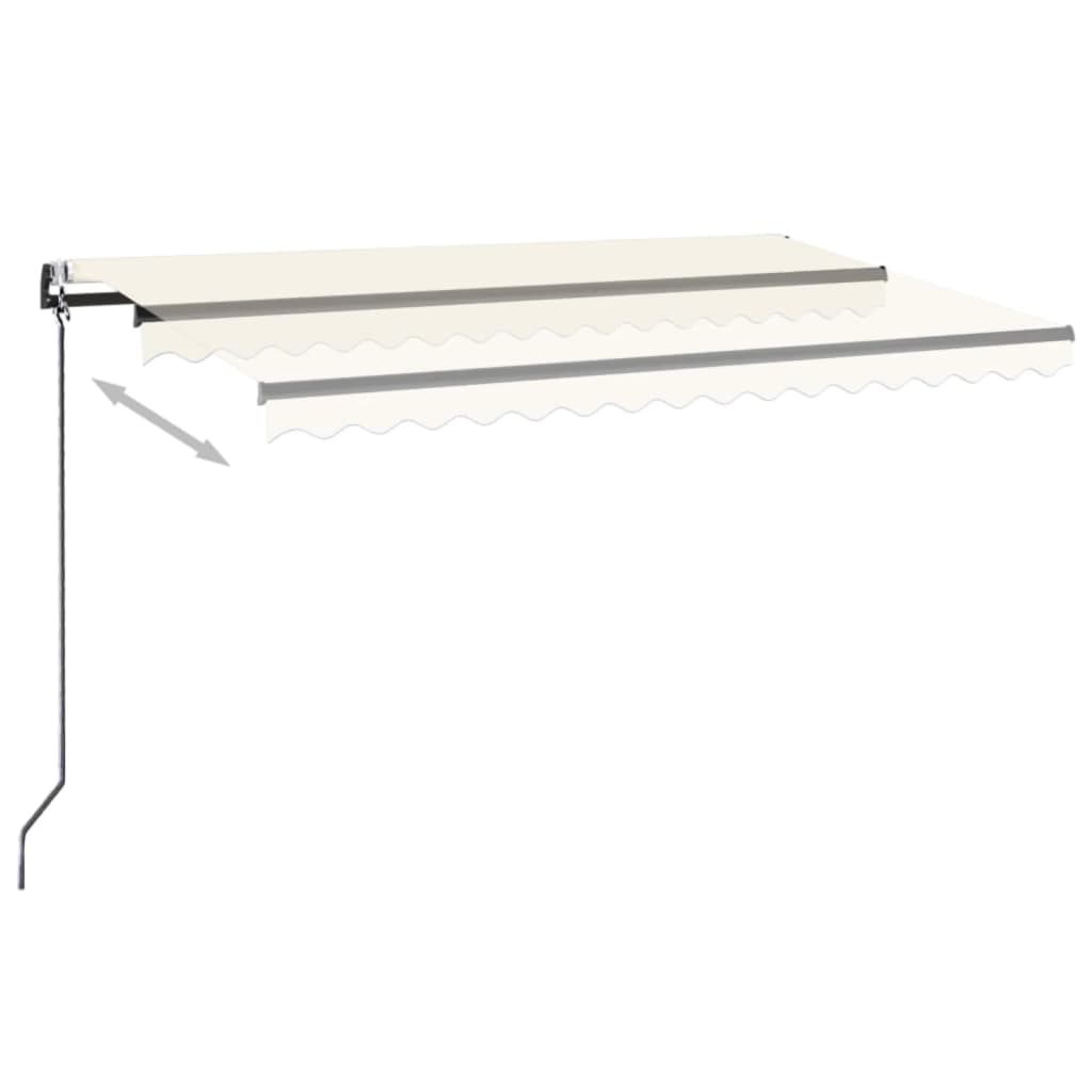 Tenda Automatica con Sensore Vento e LED 500x300 cm Crema | homemem39