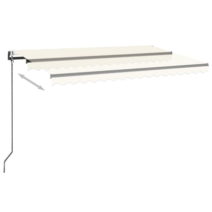 Tenda Automatica con Sensore Vento e LED 500x300 cm Crema | homemem39