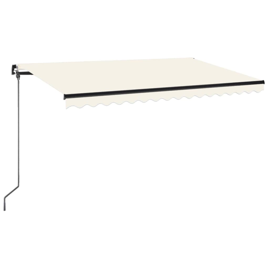 Tenda da Sole Retrattile Manuale 400x350 cm Crema - homemem39