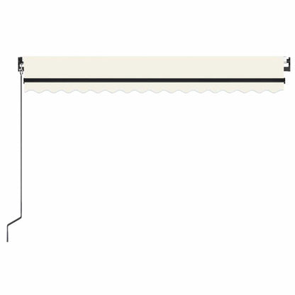 Tenda da sole manuale con LED solare 4 x 3,5 m Crema