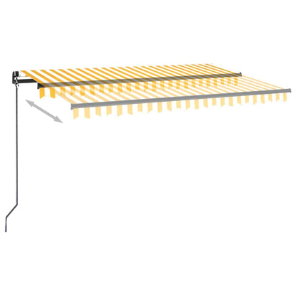 Tenda da sole manuale con LED solare 4 x 3,5 m