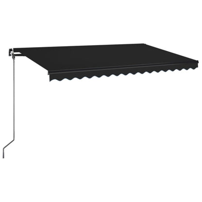 Tenda da Sole Retrattile Manuale con LED 400x350 cm Antracite | homemem39