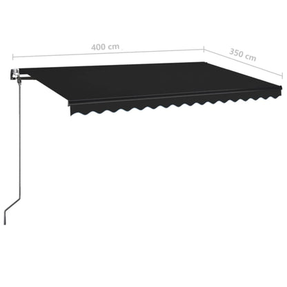 Tenda da Sole Retrattile Automatica 400x350 cm Antracite | homemem39