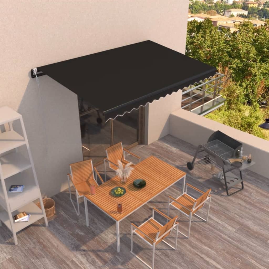 Tenda da Sole Retrattile Automatica 400x350 cm Antracite | homemem39