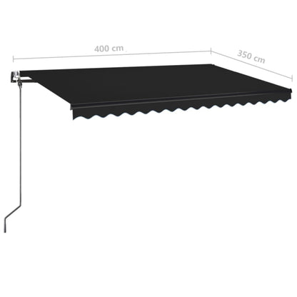Tenda Automatica con Sensore Vento e LED 400x350 cm Antracite | homemem39