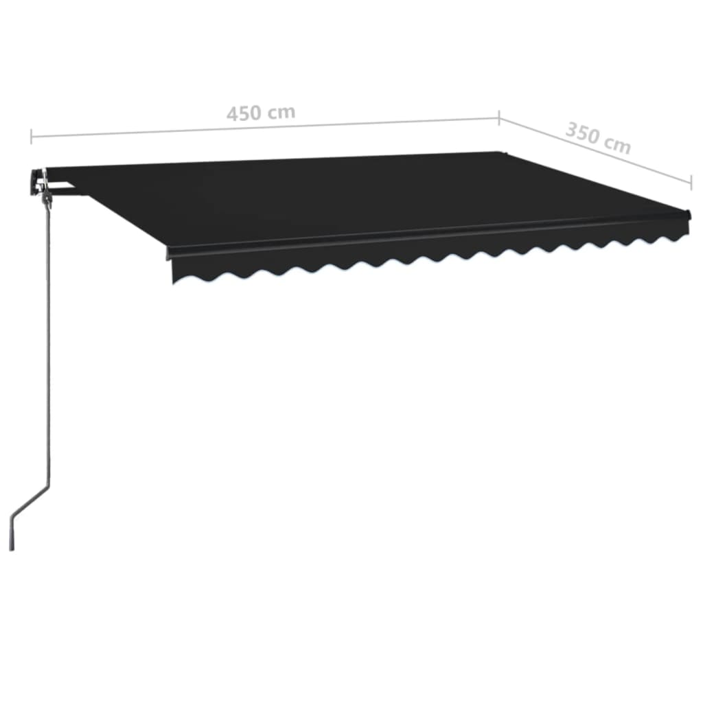 Tenda da Sole Retrattile Manuale 450x350 cm Antracite | homemem39