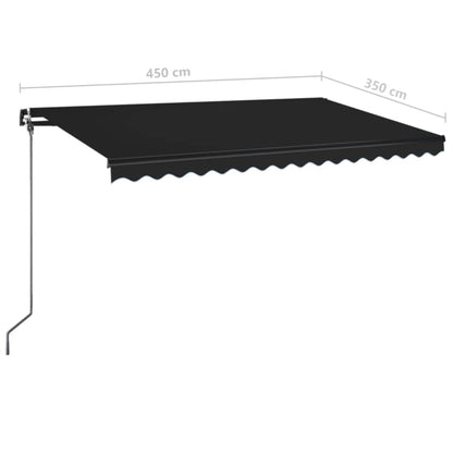 Tenda da Sole Retrattile Manuale 450x350 cm Antracite | homemem39
