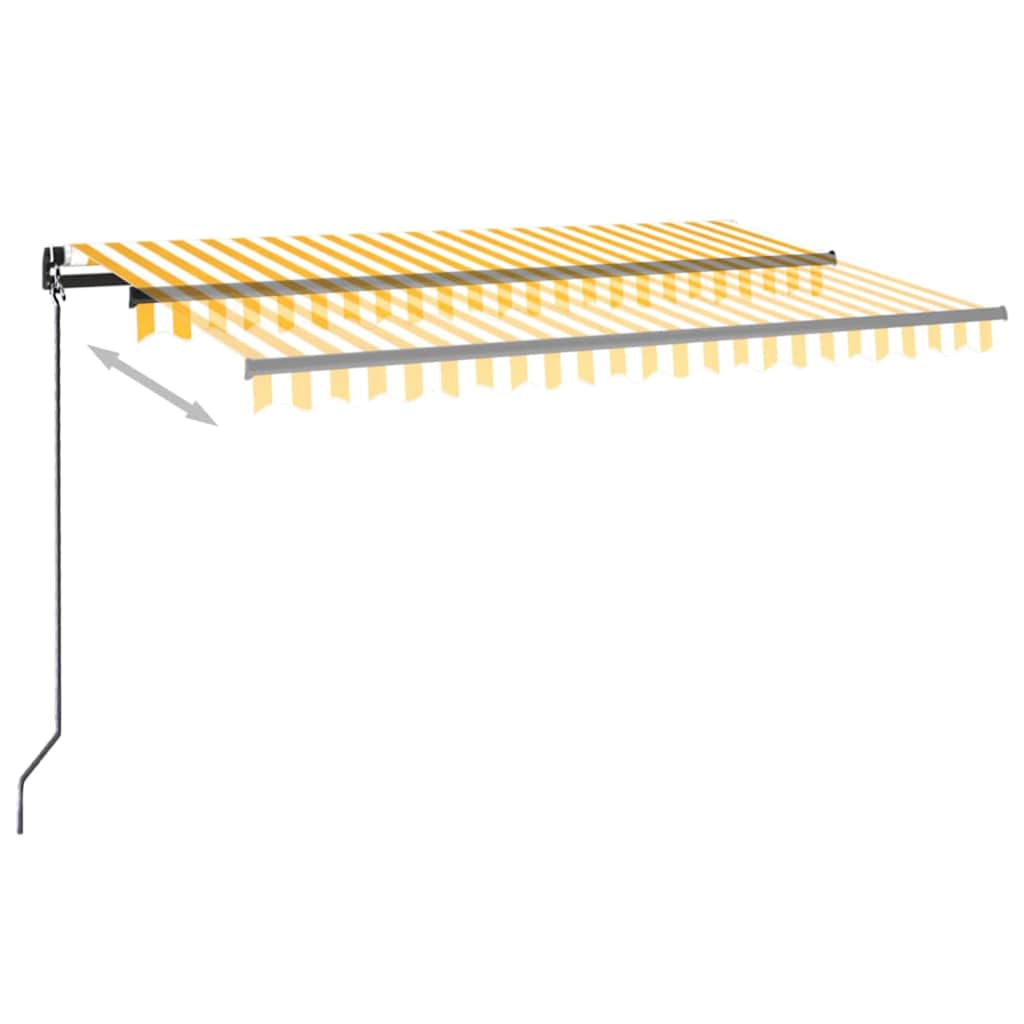 Tenda da sole manuale con LED solare 4,5 x 3,5 m