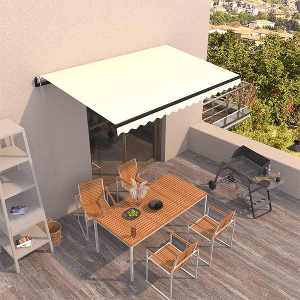 Tenda da Sole Retrattile Automatica 450x350 cm Crema | homemem39