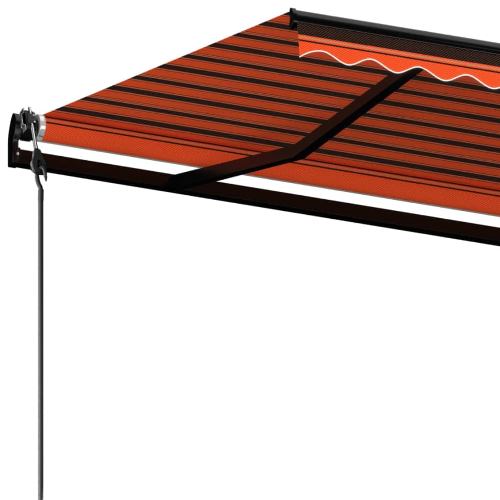 Tenda da Sole Retrattile Automatica 450x350 cm Arancio Marrone - homemem39
