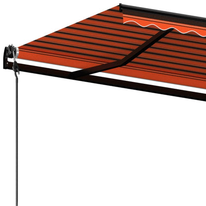 Tenda da Sole Retrattile Automatica 450x350 cm Arancio Marrone - homemem39
