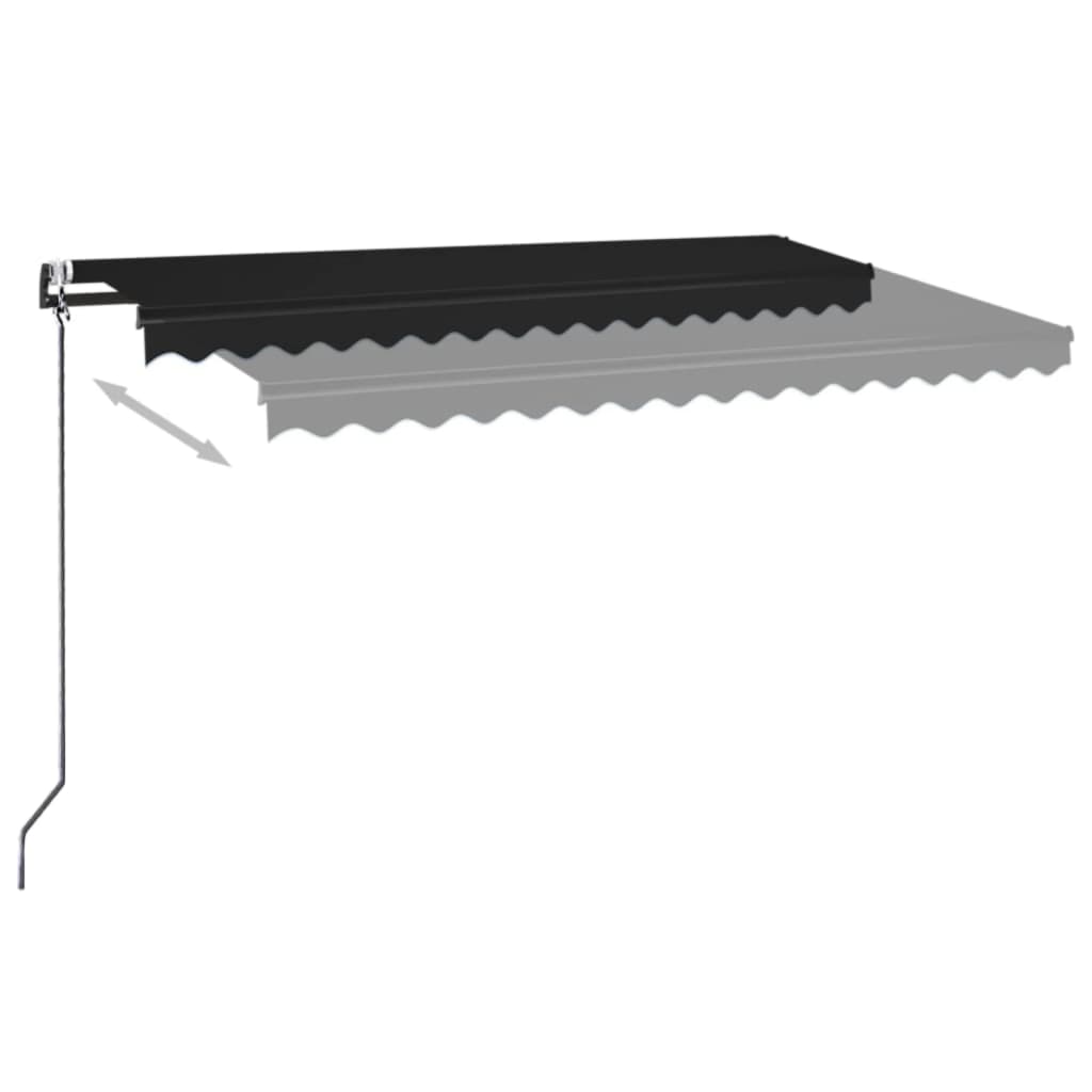 Tenda Automatica con Sensore Vento e LED 450x350 cm Antracite | homemem39