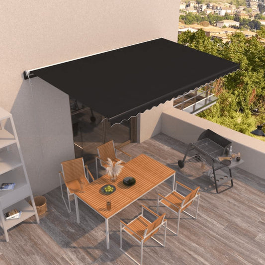 Tenda da Sole Retrattile Automatica 500x350 cm Antracite | homemem39