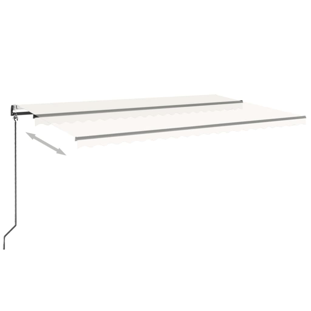 Tenda Automatica con Sensore Vento e LED 500x350 cm Crema | homemem39