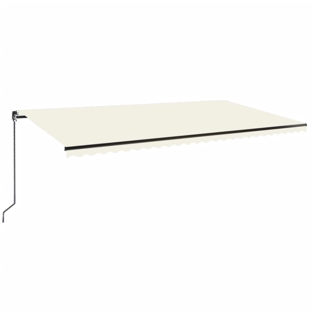 Tenda da Sole Retrattile Manuale 600x350 cm Crema | homemem39