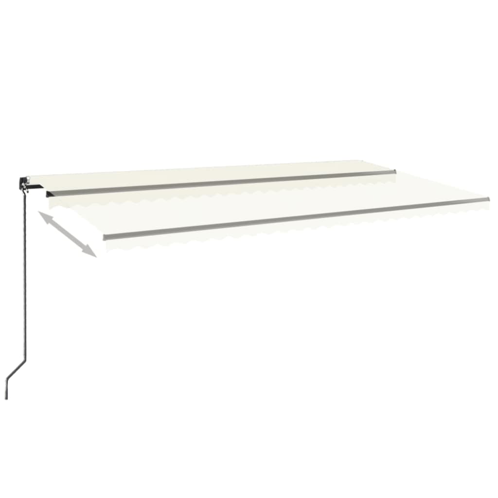 Tenda da Sole Retrattile Manuale 600x350 cm Crema | homemem39