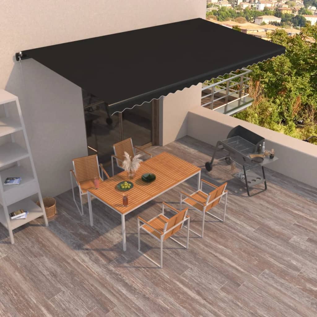 Tenda da Sole Retrattile Manuale 600x350 cm Antracite | homemem39