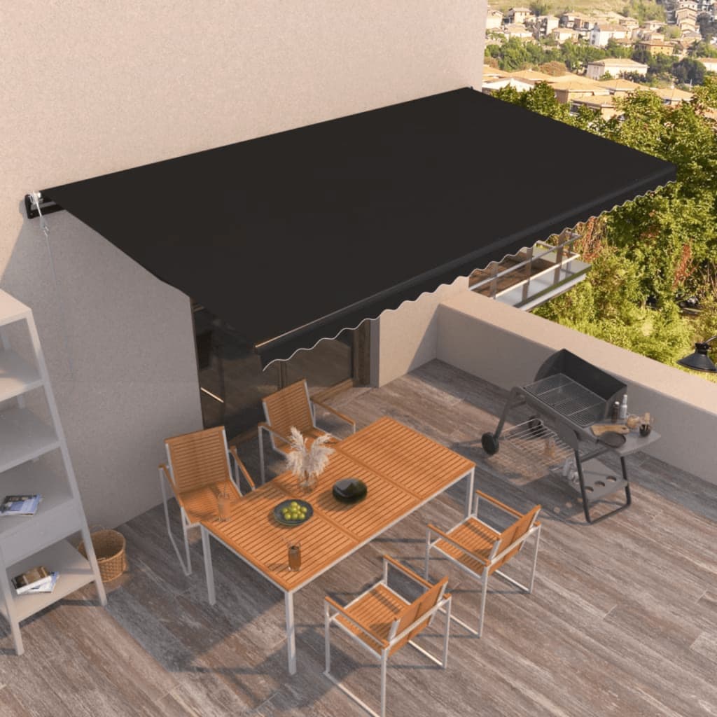 Tenda da Sole Retrattile Automatica 600x350 cm Antracite | homemem39