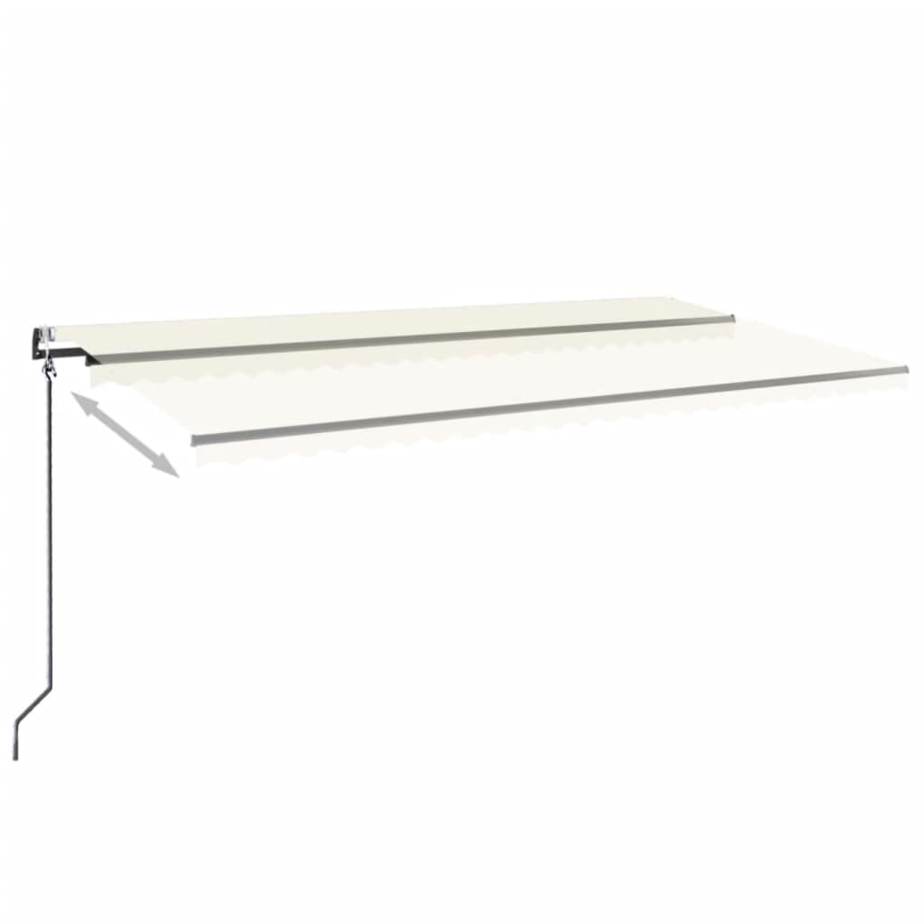 Tenda Automatica con Sensore Vento e LED 600x350 cm Crema | homemem39