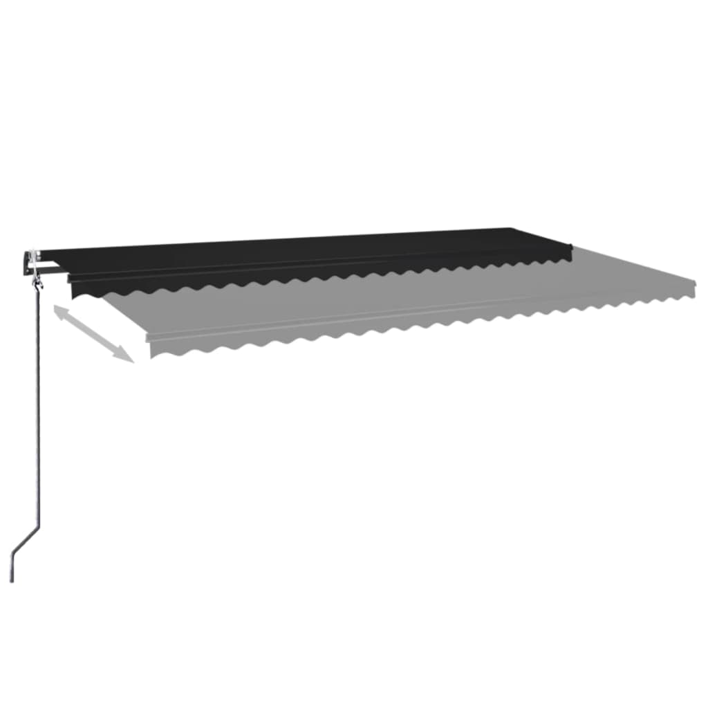 Tenda Automatica con Sensore Vento e LED 600x350 cm Antracite | homemem39