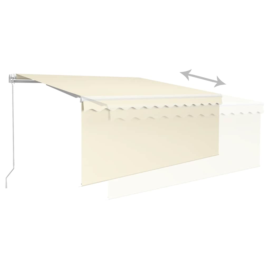 Tenda da Sole Retrattile Manuale con Parasole 3x2,5 m Crema