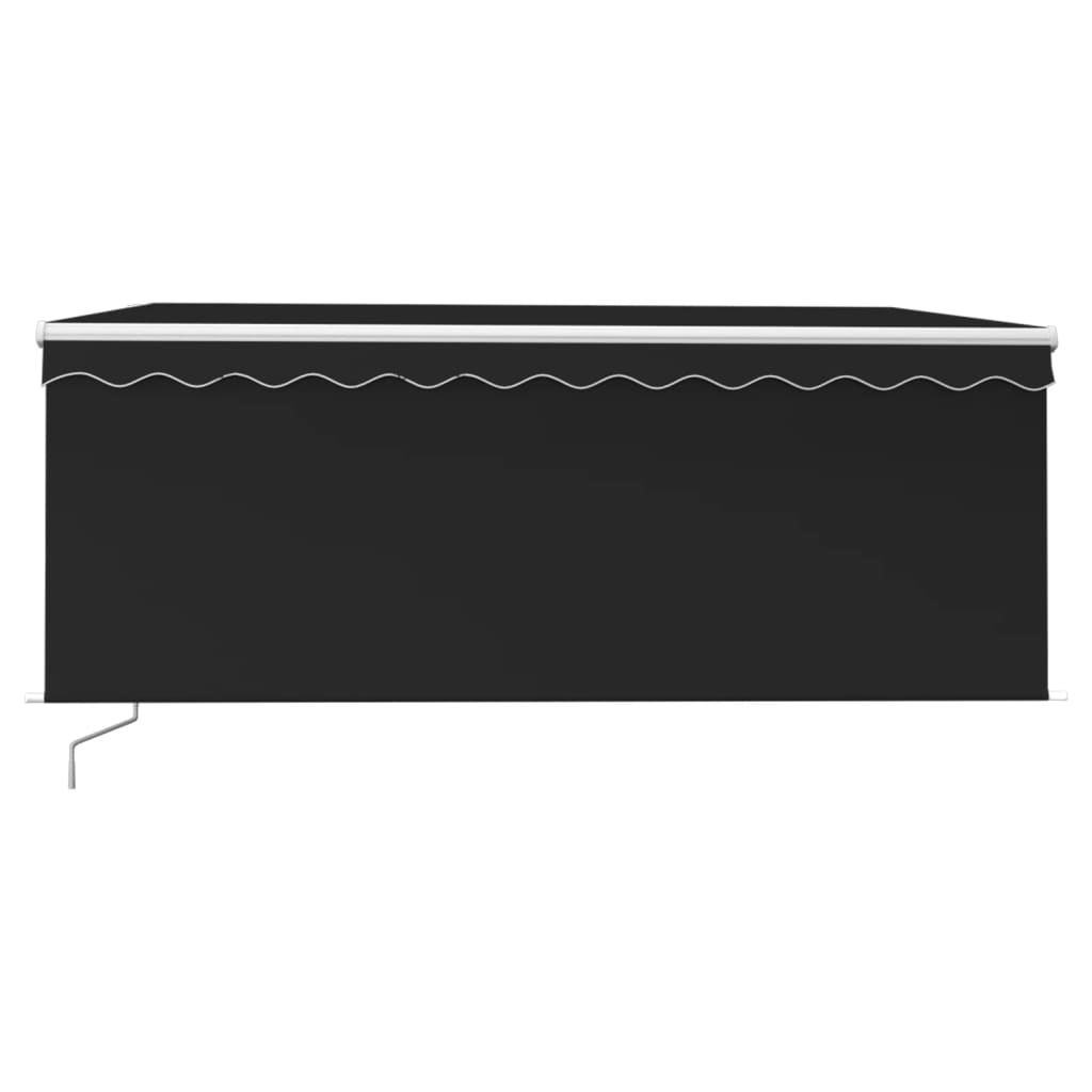 Tenda da Sole Retrattile Manuale con Parasole 3x2,5 m Antracite