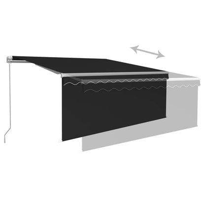 Tenda da Sole Retrattile Manuale con LED 3x2,5 m Antracite