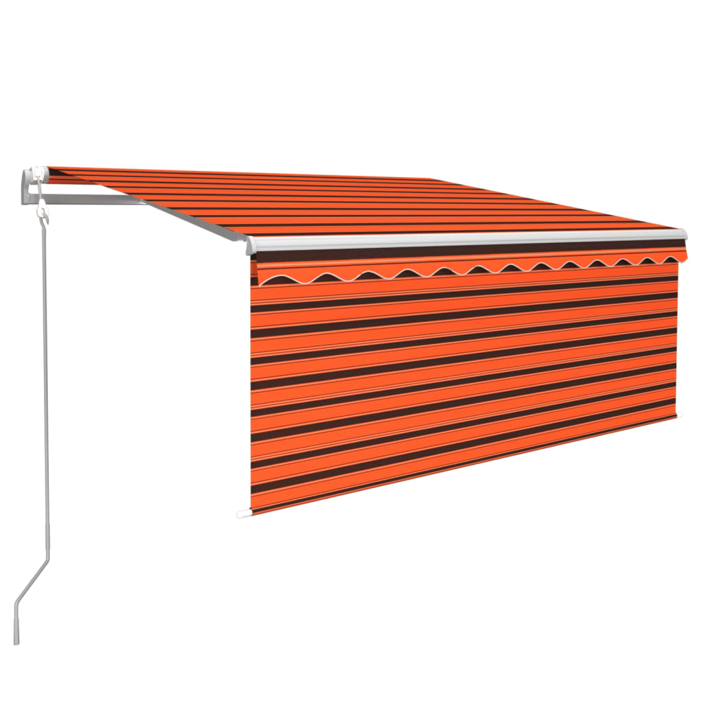 Tenda da Sole Retrattile Automatica 3x2,5m Arancione e Marrone