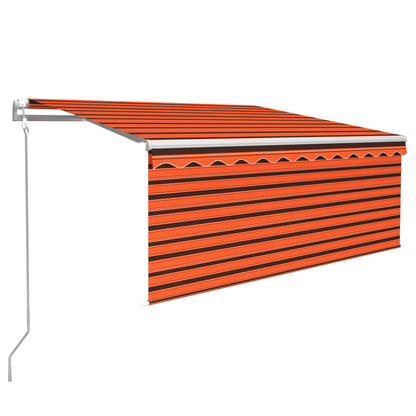 Tenda da Sole Retrattile Automatica 3x2,5m Arancione e Marrone