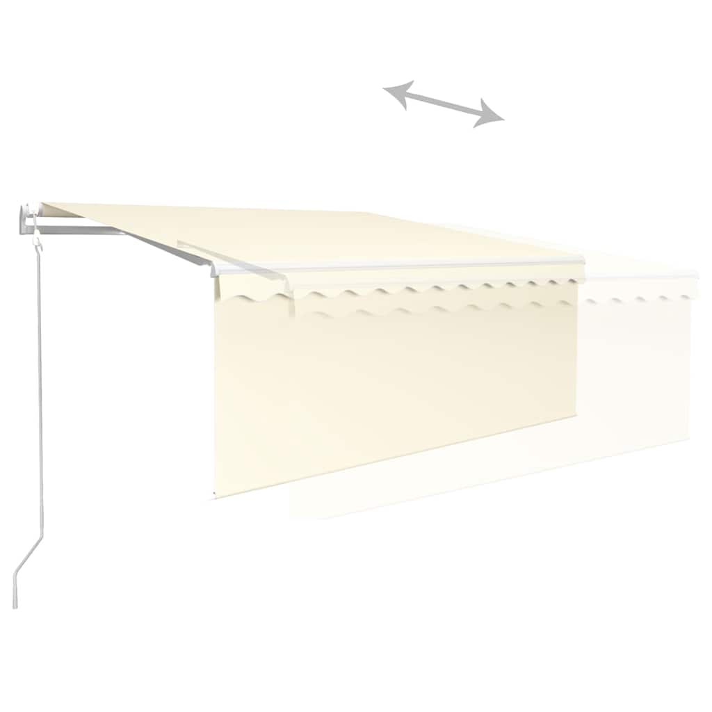 Tenda Automatica con Parasole LED e Sensore Vento 3x2,5m Crema | homemem39