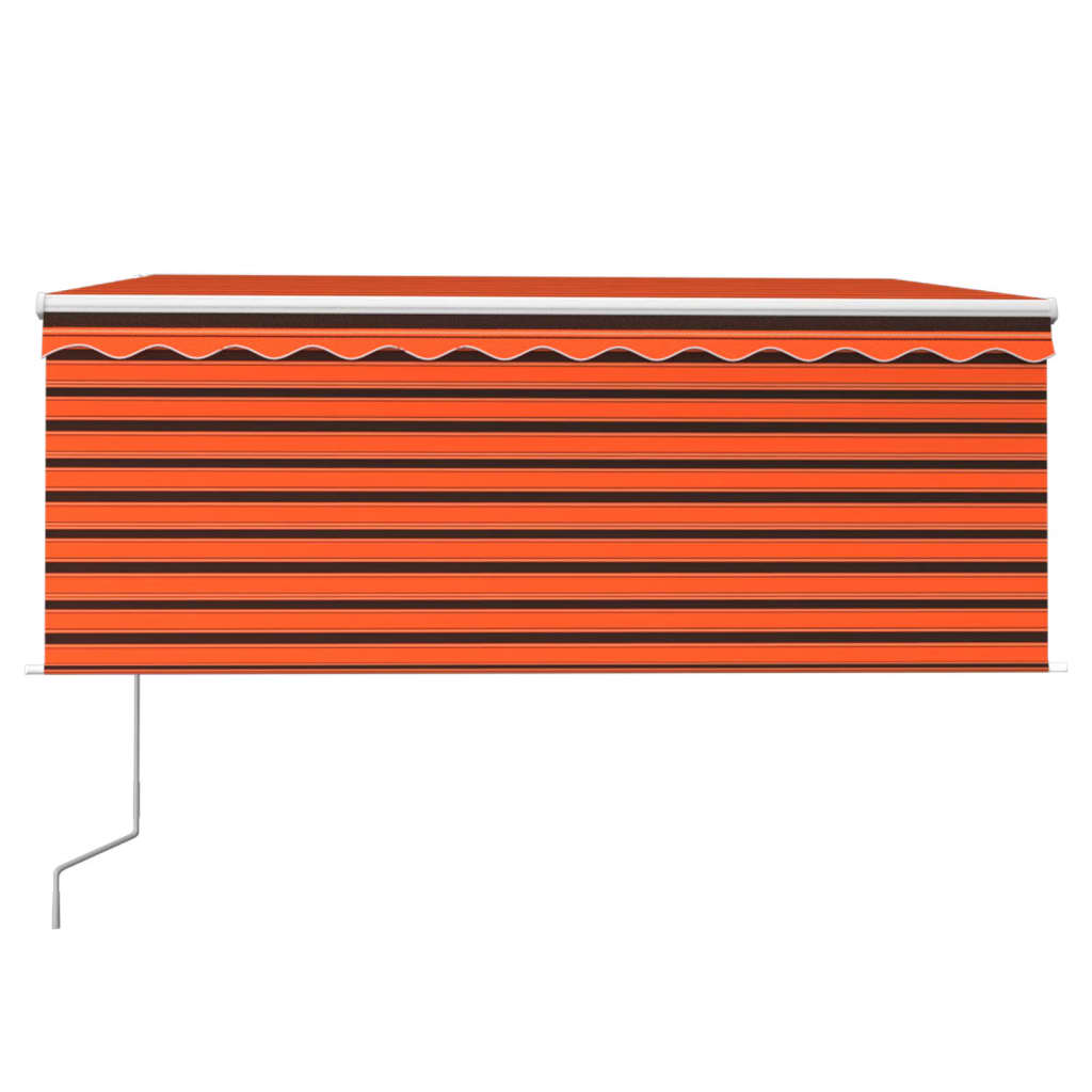 Tenda Automatica LED Sensore Vento 3,5x2,5m Arancione Marrone | homemem39