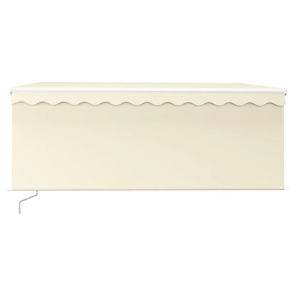 Tenda da Sole Retrattile Manuale con Parasole 3,5x2,5 m Crema