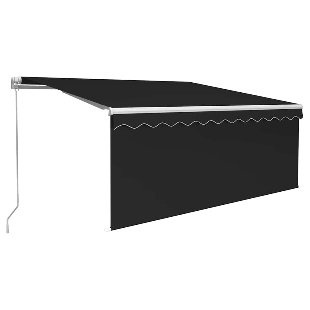 Tenda da Sole Retrattile Manuale con LED 3,5x2,5 m Antracite | homemem39