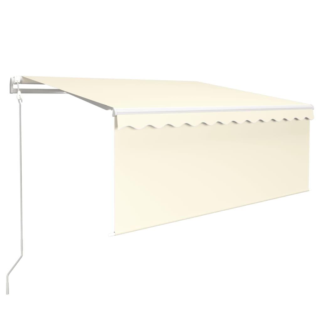 Tenda Automatica Parasole LED Sensore Vento 3,5x2,5cm Crema | homemem39