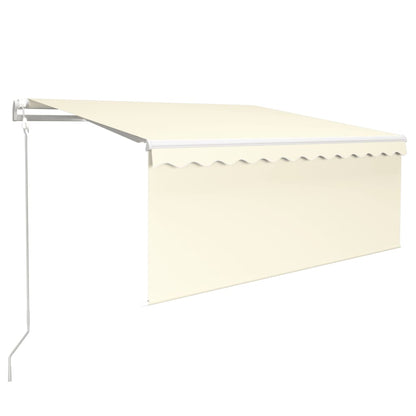 Tenda Automatica Parasole LED Sensore Vento 3,5x2,5cm Crema | homemem39