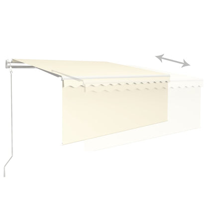 Tenda Automatica Parasole LED Sensore Vento 3,5x2,5cm Crema | homemem39