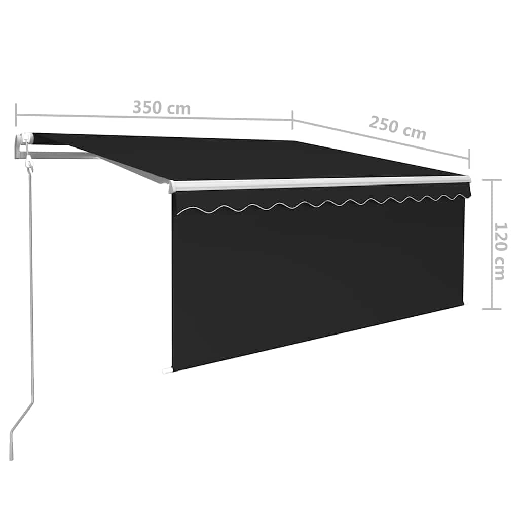 Tenda Automatica con Sensore Vento Parasole 3,5x2,5 m Antracite | homemem39
