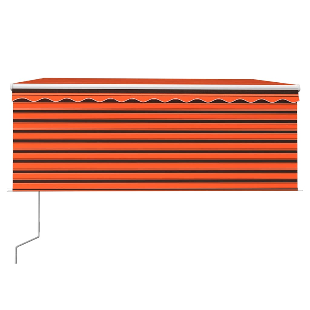 Tenda Automatica con Sensore Vento 3,5x2,5m Arancione e Marrone | homemem39