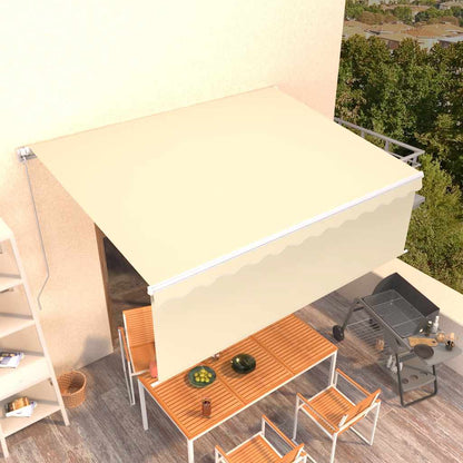 Tenda da Sole Retrattile Automatica con Parasole 4x3 m Crema - homemem39