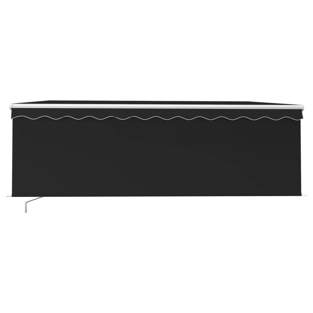 Tenda da Sole Retrattile Manuale con LED 4x3 m Antracite | homemem39