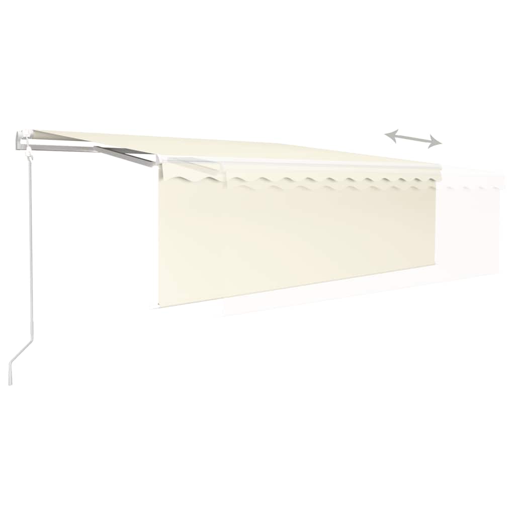 Tenda Automatica con Parasole LED e Sensore Vento 4x3 m Crema | homemem39