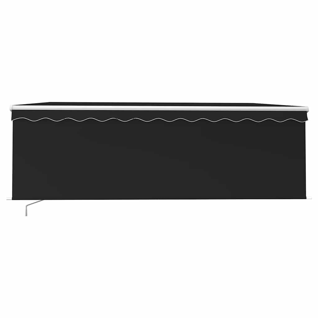 Tenda da Sole Retrattile Manuale con Parasole 4,5x3 m Antracite - homemem39
