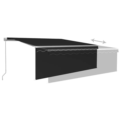 Tenda da Sole Retrattile Manuale con Parasole 4,5x3 m Antracite