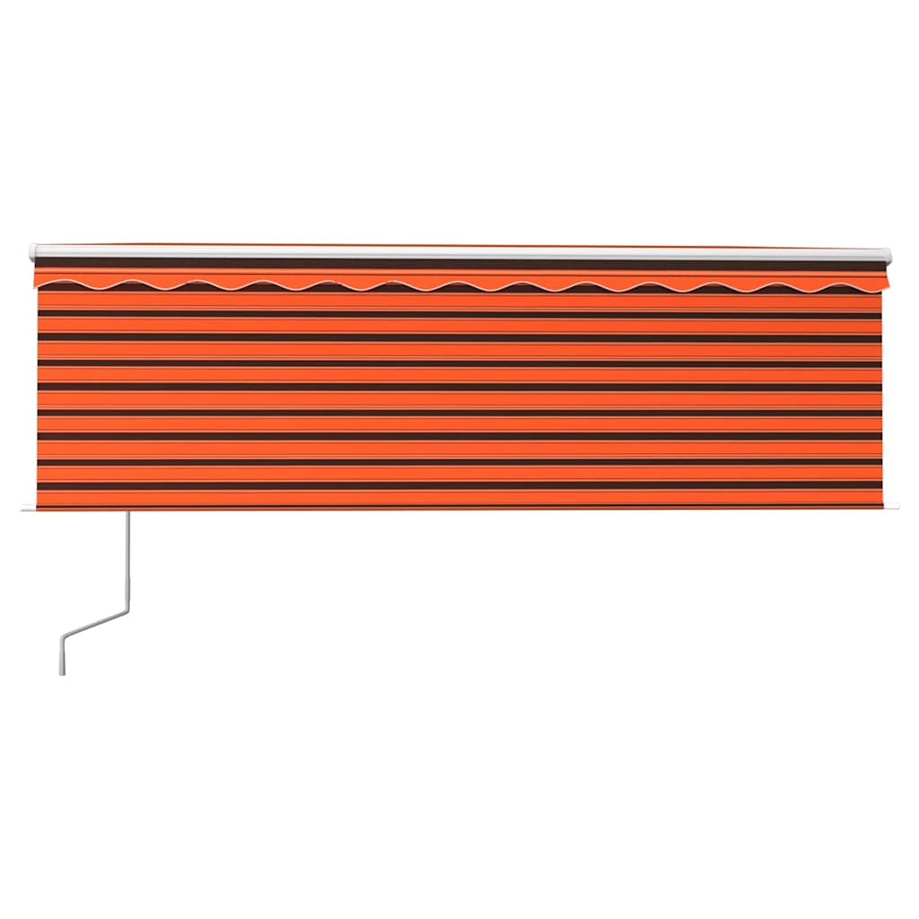 Tenda da Sole Retrattile Automatica 4,5x3m Arancione e Marrone | homemem39