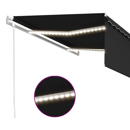 Tenda Automatica con Parasole e Sensore Vento 4,5x3 m Antracite | homemem39