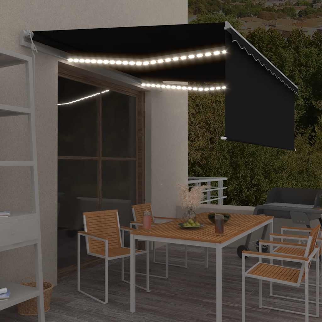 Tenda Automatica con Parasole e Sensore Vento 4,5x3 m Antracite | homemem39
